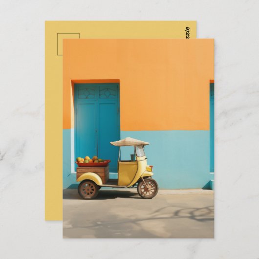 Carte Postale Scooter Mango Riksja (Devant / Derrière)