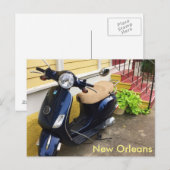 Carte Postale Scooter mignon à la Nouvelle-Orléans Marigny (Devant / Derrière)