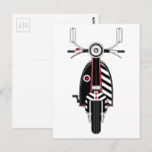 Carte Postale Scooter Retro Mod (Devant / Derrière)