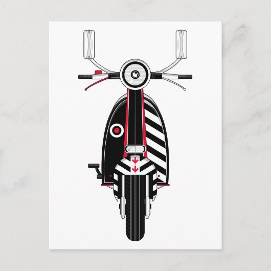 Carte Postale Scooter Retro Mod (Devant)