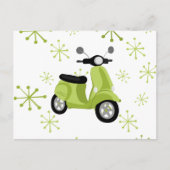 Carte Postale Scooter vert (Devant)