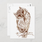 Carte Postale Scops owl by Inkspot (Devant / Derrière)