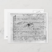 Carte Postale Score d'autographe pour le couvercle 'Trost' (Devant / Derrière)