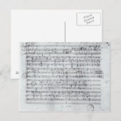 Carte Postale Score d'autographe pour le "Habe des Sangers" du l (Devant / Derrière)