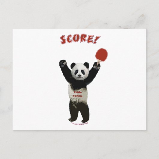 Carte Postale Score Panda Pong (Devant)