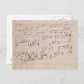 Carte Postale Score sheet of 'Moonlight Sonata' (Devant / Derrière)