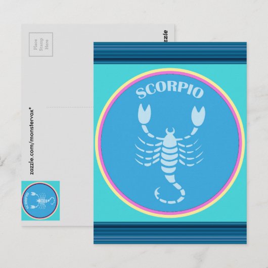 Carte postale Scorpio (Devant / Derrière)