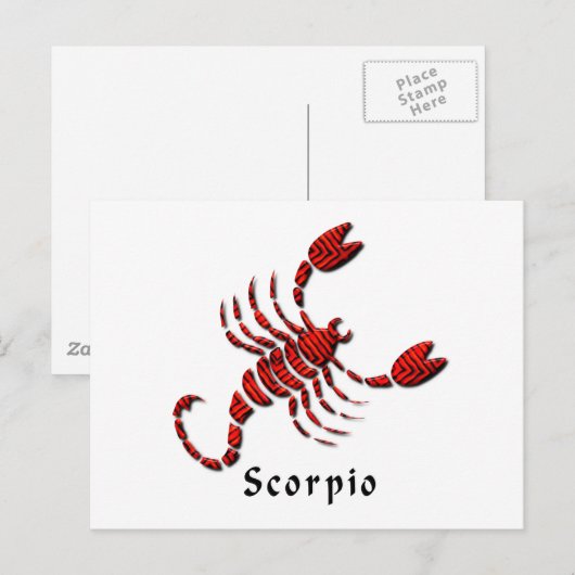 Carte postale Scorpio (Devant / Derrière)