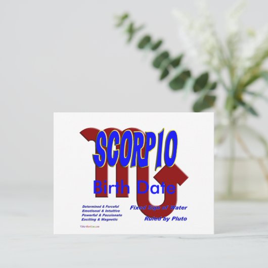 Carte Postale Scorpio (Debout devant)