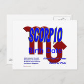 Carte Postale Scorpio (Devant / Derrière)