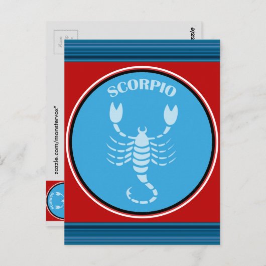 Carte postale Scorpio (Devant / Derrière)
