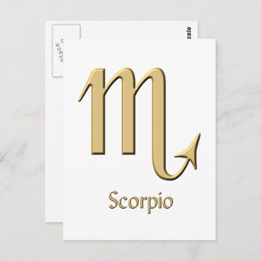 Carte Postale Scorpio (Devant / Derrière)