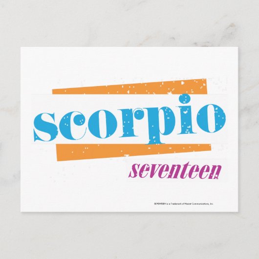 Carte Postale Scorpio Aqua (Devant)