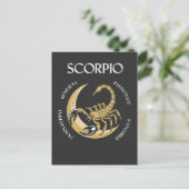 Carte Postale Scorpio Augmente Ambitieux Trait Concurrentiel Sco (Debout devant)