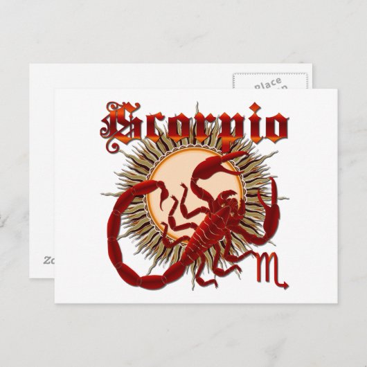 Carte Postale Scorpio-Design-1 (Devant / Derrière)