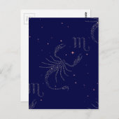 Carte Postale scorpio étoiles (Devant / Derrière)