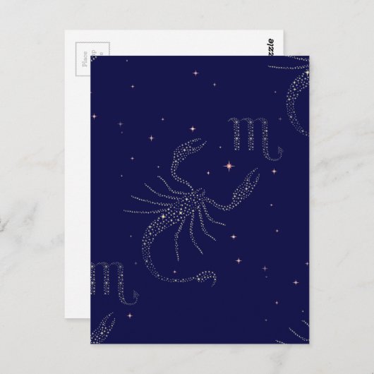 Carte Postale scorpio étoiles (Devant / Derrière)