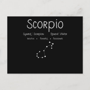 Carte Postale Scorpio Horoscope Astrologie Étoile Signal Anniver