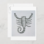 Carte Postale Scorpio (le Scorpion) une illustration de 'P (Devant / Derrière)
