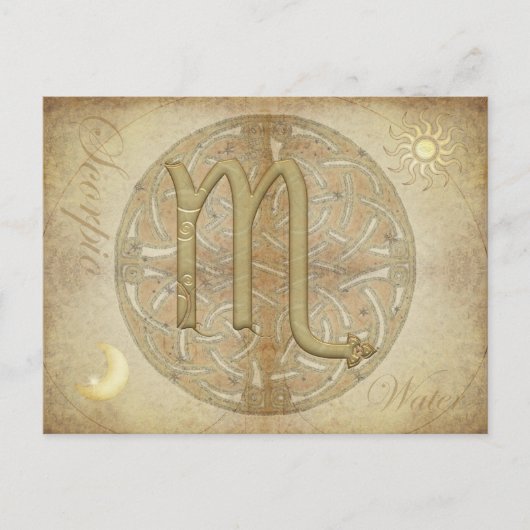 Carte postale Scorpio Signe Zodiac (Devant)