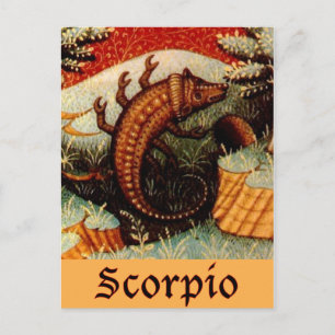 Carte Postale Scorpio, signe zodiaque