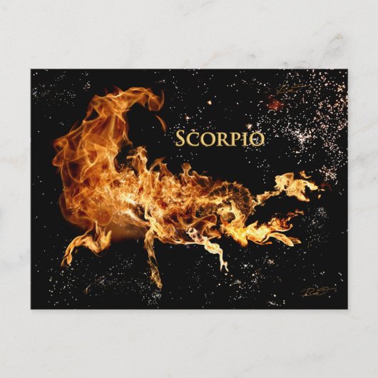 Carte postale Scorpio - Symboles Zodiac (Devant)