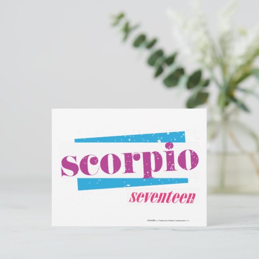 Carte Postale Scorpio violet (Debout devant)