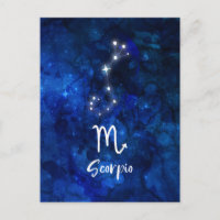 Scorpio Zodiac Constellation Bleu Galaxie Céleste