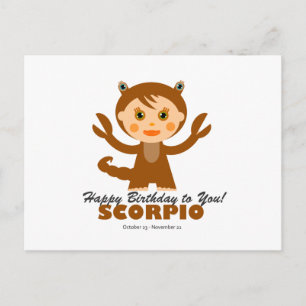 Carte Postale Scorpio Zodiac pour enfants