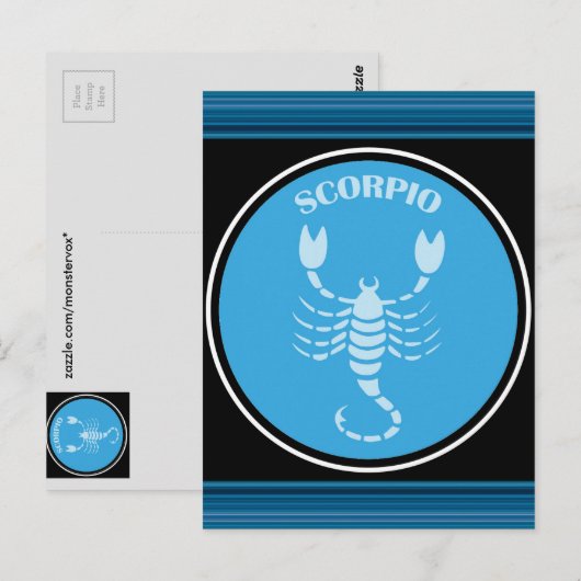 Carte postale Scorpion (Devant / Derrière)