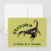 Carte Postale Scorpion (Devant / Derrière)