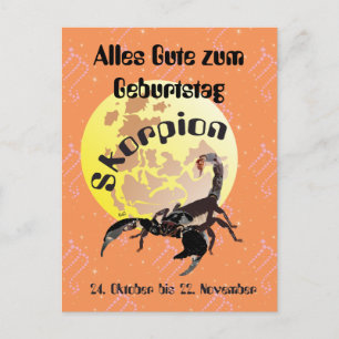 Carte Postale Scorpion 24 octobre au 22 novembre