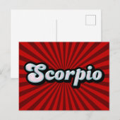 Carte Postale Scorpion rétro Zodiac (Devant / Derrière)