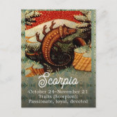 Carte Postale Scorpion signe du zodiaque anniversaire (Devant)