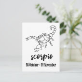 Carte Postale Scorpion, signe zodiaque (Debout devant)