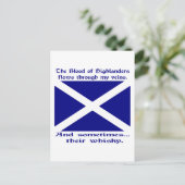 Carte Postale Scot Highlander Blood & Whisky (Debout devant)