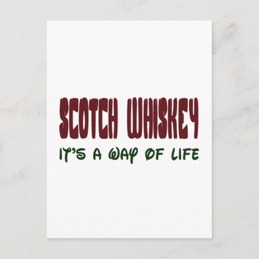 Carte Postale Scotch Whisky C'est un mode de vie (Devant)