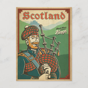 Carte Postale Scotland   Bag Piper