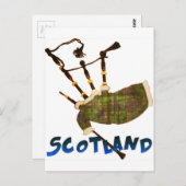 Carte Postale Scotland Bagpipes (Devant / Derrière)