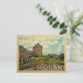 Carte Postale Scotland Postcard Castle Vintage voyage (Debout devant)