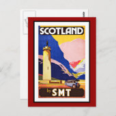 Carte postale Scotland Salutations Vintage (Devant / Derrière)