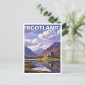 Carte Postale Scotland Scottish Highlands Castle Travel (Debout devant)
