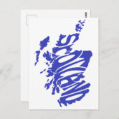 Carte Postale Scotland Silhouette Word Art (Devant / Derrière)