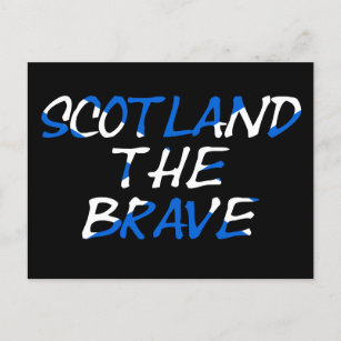 Carte Postale Scotland The Brave on Scottish Flag