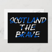 Carte Postale Scotland The Brave on Scottish Flag (Devant / Derrière)