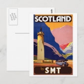 Carte Postale Scotland vintage travel (Devant / Derrière)