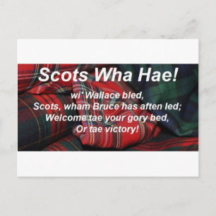 Carte Postale Scots Wha Hae-Tartan