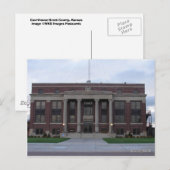 Carte Postale Scott County, Kansas Courthouse (Devant / Derrière)