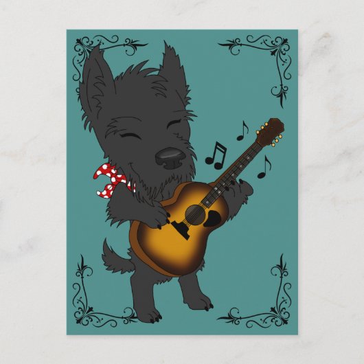 Carte Postale Scottie acoustique (Devant)