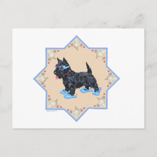 Carte Postale Scottie Blue